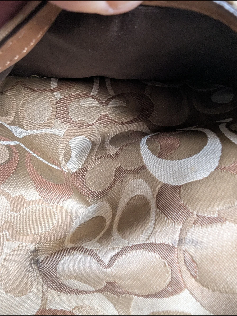 Coach Signature Jacquard Hobo Bag in Khaki/Tan